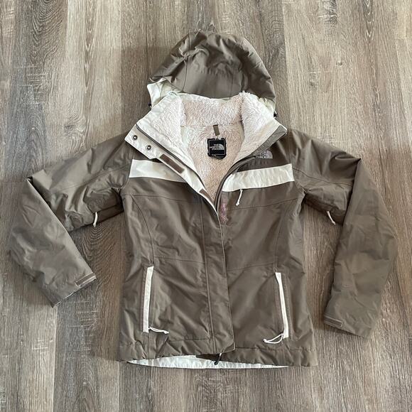 The North Face Women’s Hooded Hyvent Jacket Brown White - Size: Small - Picture 8 of 15